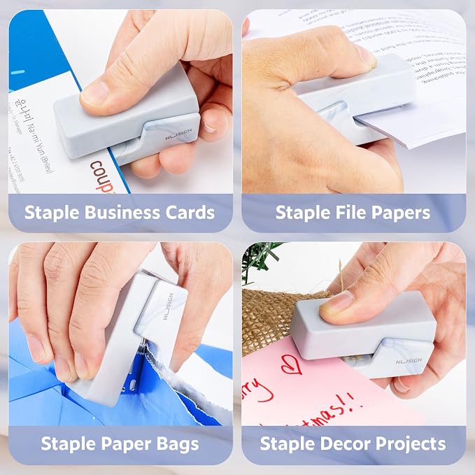 NUSIGN Mini Stapler with 830 Staples, Small Cute Desk Staplers, 25 Sheet - Image 5