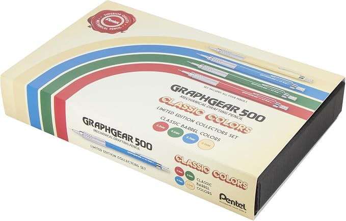 Pentel GraphGear 500 Limited Edition Mechanical Pencil, Classic Colors Box Set - Image 2