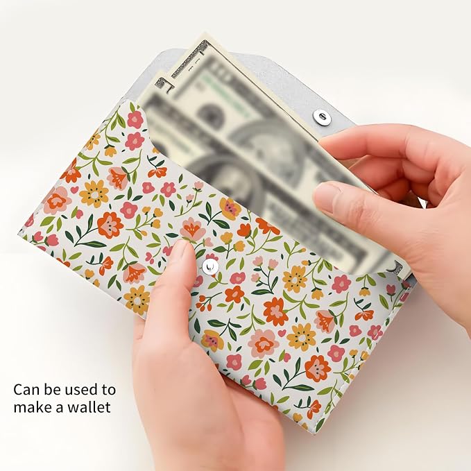 Cash Envelope Wallet Cute PU Leather Envelopes Bag - Image 4