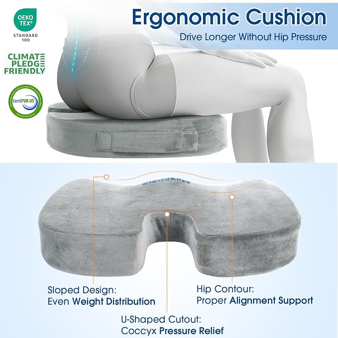 CloudBliss Lumbar Support Pillow & Seat Cushion Set - Image 6