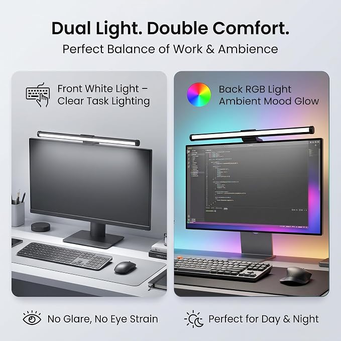 Monitor Light Bar – Full Spectrum LED Screen Lamp, No Glare Eye Care, USB - Image 4