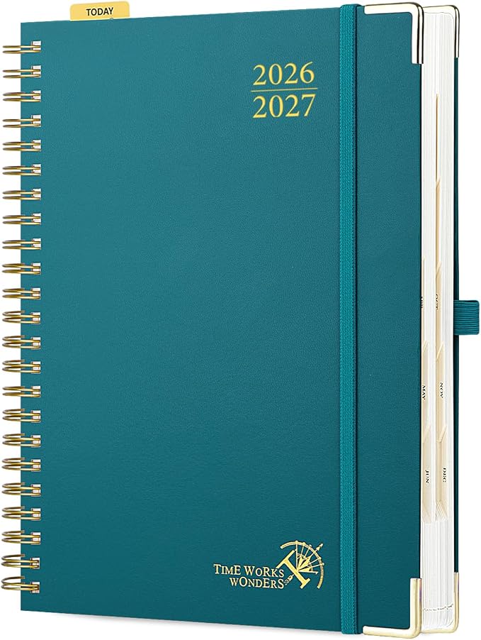 POPRUN 2026-2027 Daily Planner One Page Per Day, Large Size 8.5" x 12" by POPRUN
