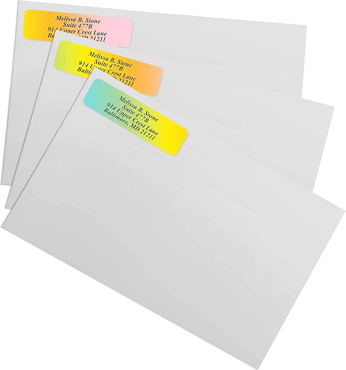 Cascading Rainbow Medley Personalized Return Address Labels - Image 2