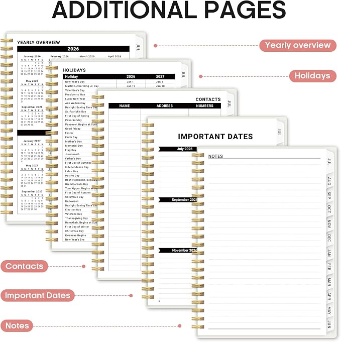 Planner 2026-2027, Academic Monthly and Weekly Calendar Planner - Image 5