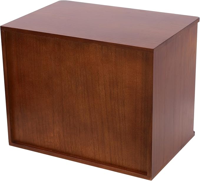 Lockable Desk Organizer Wooden Desktop Drawers Office Flat Files Storage Box - Image 4