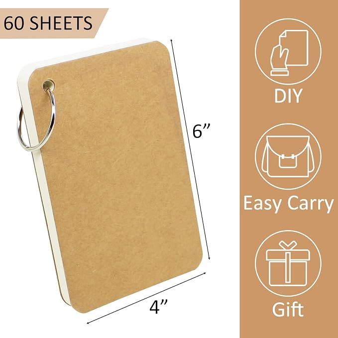 zmybcpack 6 Pack 4x6 Inch Blank Flash Cards - Image 2