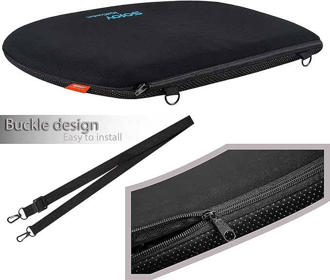 Sojoy Coccyx Gel Seat Cushion- Orthopedic Memory Foam Chair Cushions for Home Kitchen Office Desk Car Truck Airplane (Black)-DeskLoop Office