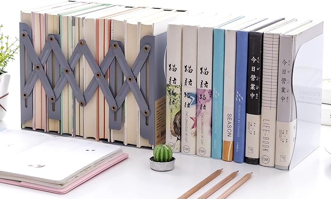 Adjustable Bookends Metal Book Ends - Image 4