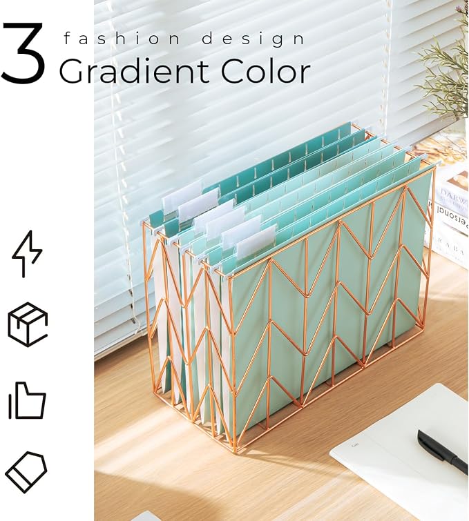 Y YOMA 18 Pack Gradient Hanging File Folders Letter Size Decorative Hanging - Image 4