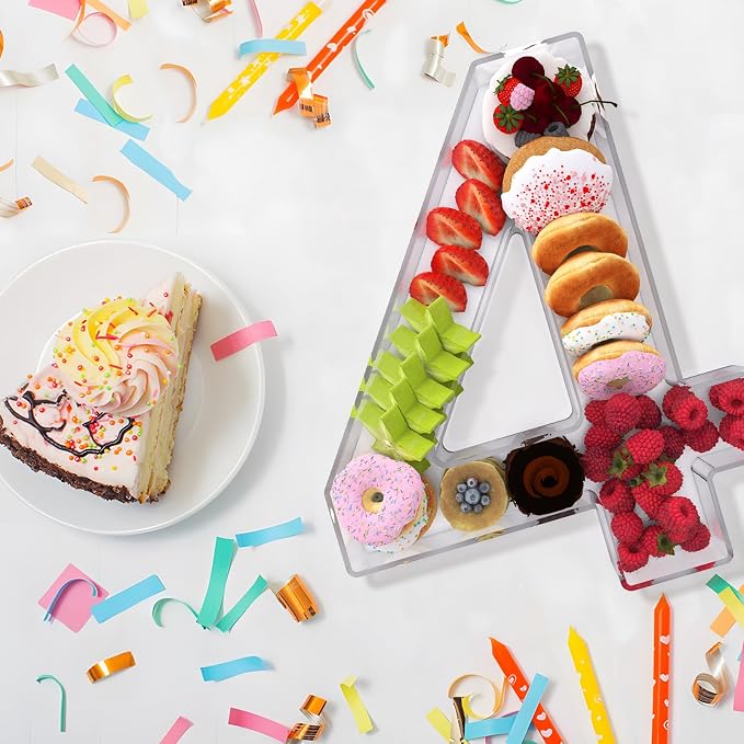 13.8" Extra Large Acrylic Number Charcuterie Board Box, Reusable Fillable - Image 4