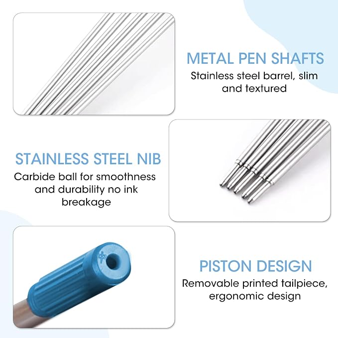 0.7 mm Ballpoint Ink Twist Pen Refills, Stationery Compatible - Image 3