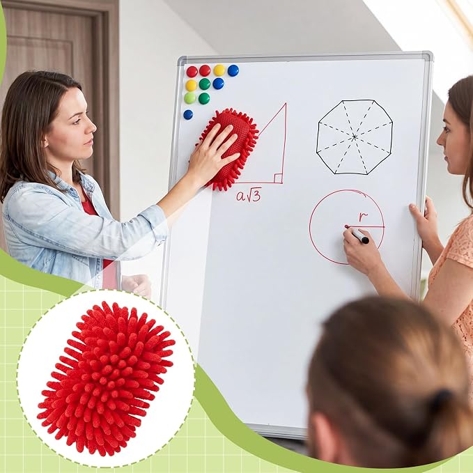 Zonon 8 Pieces Dry Erase Eraser Microfiber Shag Washable Whiteboard Eraser - Image 2