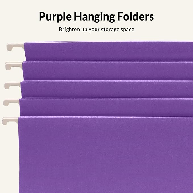 SUNEE 25 Pack Hanging File Folders, Hanging File Folders Letter Size - Image 4