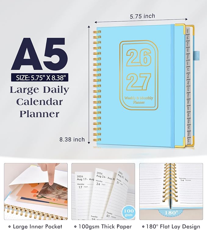 Planner 2026-2027, 18 Months Weekly and Monthly Hardcover Planner, January 2026 - Image 5