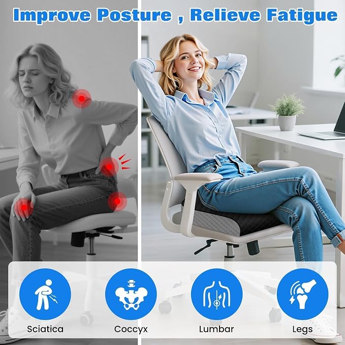 Seat Cushion, Memory Foam Chair Pad - Image 6