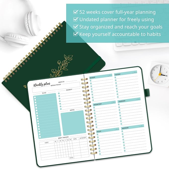 Taja Undated Weekly Planner, Weekly To Do List Notebook - Image 4