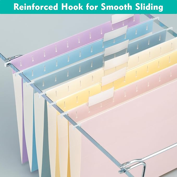 Zzrywuty Hanging File Folders Letter Size, Color File Folders Hanging Organizers - Image 3