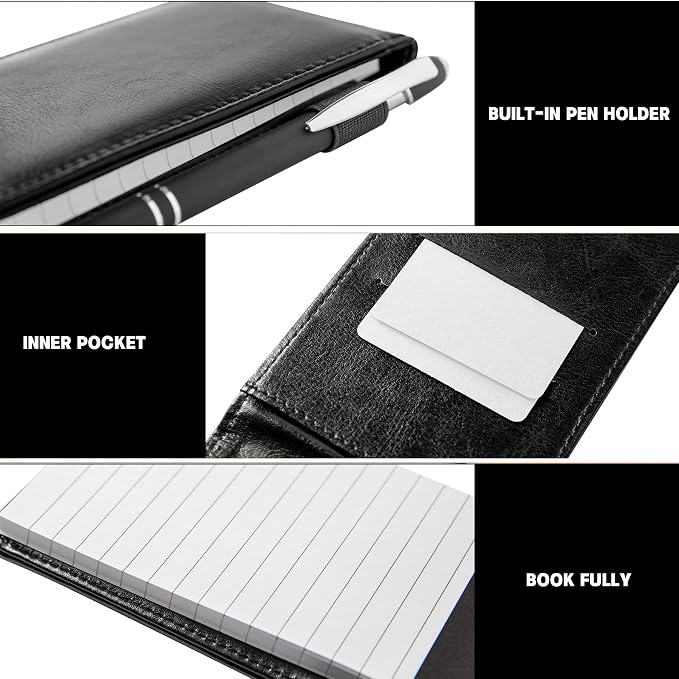 Camelmother 10Pcs Pocket Notepad Holder Set Notebook 3 x 5 Inch - Image 3