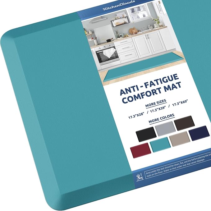 KitchenClouds Kitchen Mat Cushioned Anti Fatigue Kitchen Rug 17.3"x60" by KitchenClouds