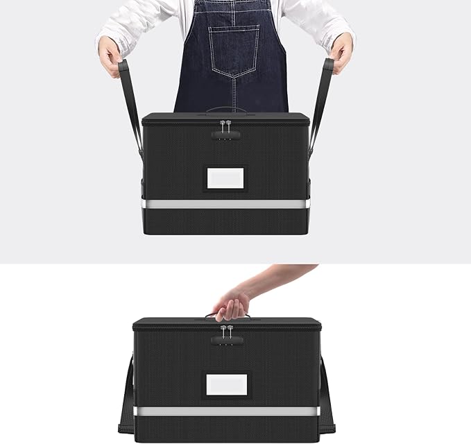 Fireproof File Box with Lock, 5200°F Document Box Storage Organizer, Suitable - Image 8