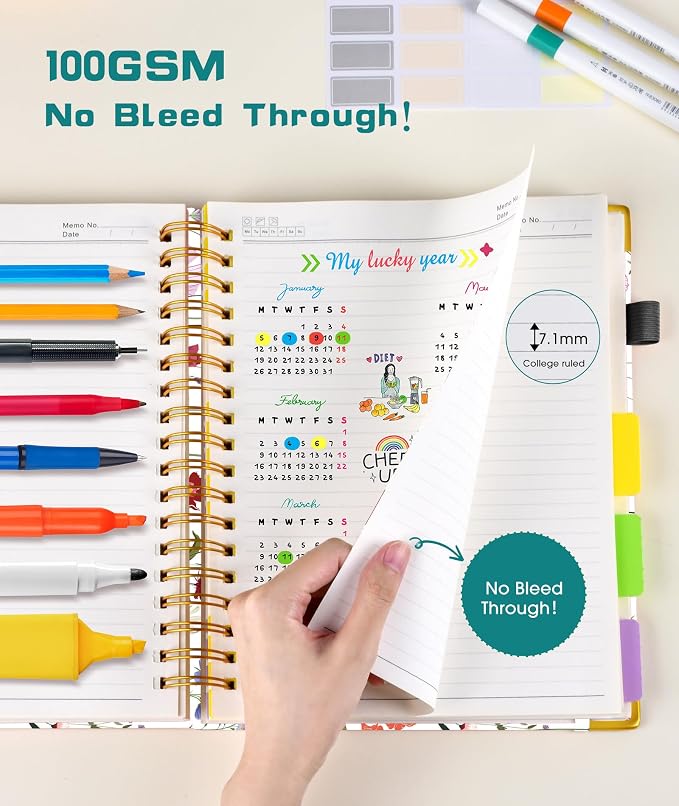 Hardcover Spiral Notebook 8.5"x11" Journal - Image 6