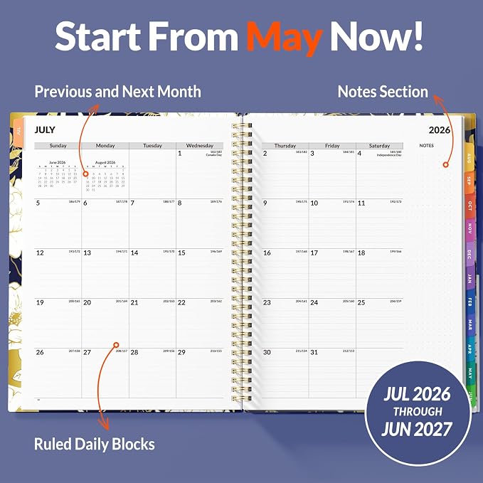 SUNEE 2026-2027 Appointment Book, Quarter-Hourly, Weekly & Monthly - Image 4