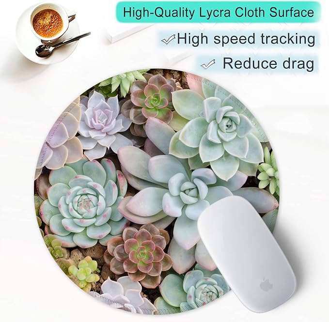 ITNRSIIET Round Mouse Pad with Stitched Edge Premium-Textured Waterproof - Image 6