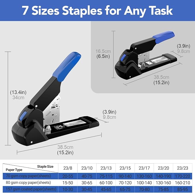 AFMAT Heavy Duty Stapler, 220 Sheets Capacity Stapler - Image 8