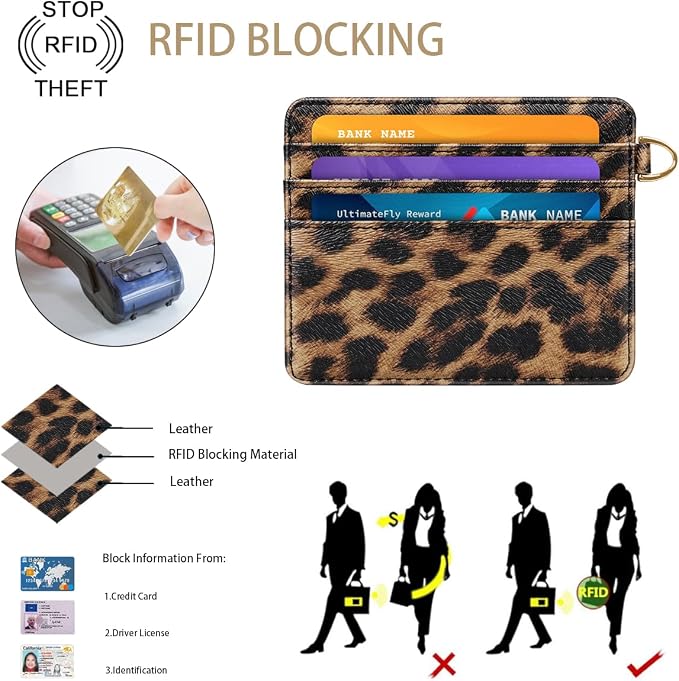 Slim Minimalist Pocket Credit Card Holder Wallet RFID Blocking Lightweight Thin - Image 4