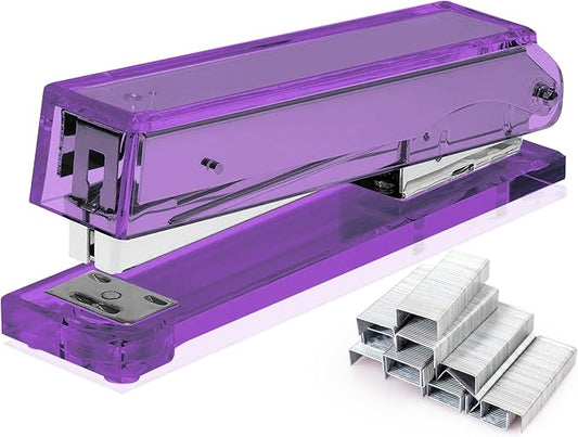 OfficeGoods Acrylic Stapler – Aesthetic & Durable Purple Desk Staple by OfficeGoods