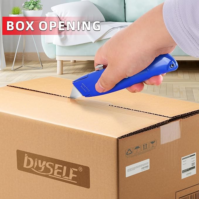 DIYSELF Utility Knife, 20 Pack Heavy Duty Box Cutter Retractable, Box Cutter - Image 2