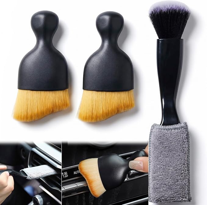3 Pcs Exquisite Microfiber Duster Brushes, Car Detailing Brushes, Feather Duster by HDongany