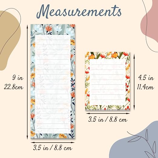 MATICAN Magnetic Notepads for Refrigerator, To-Do List, Scratch Pads, Floral - Image 4