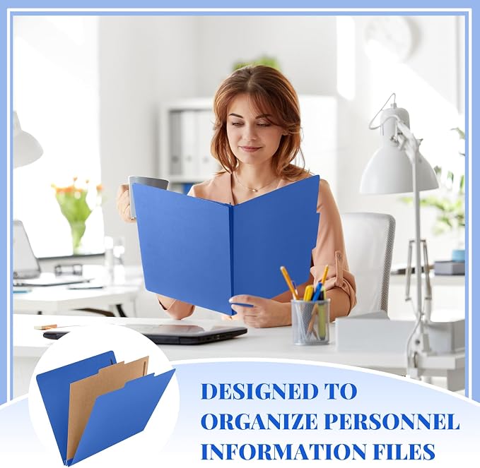 Skyygemm 12 Pcs Classification Folders 3 Pocket Dividers Letter Size Employee - Image 6