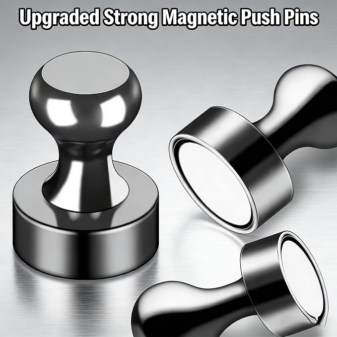 Strong Fridge Magnets, 12 x 16mm, Heavy Duty Magnetic Push Pins - Image 3