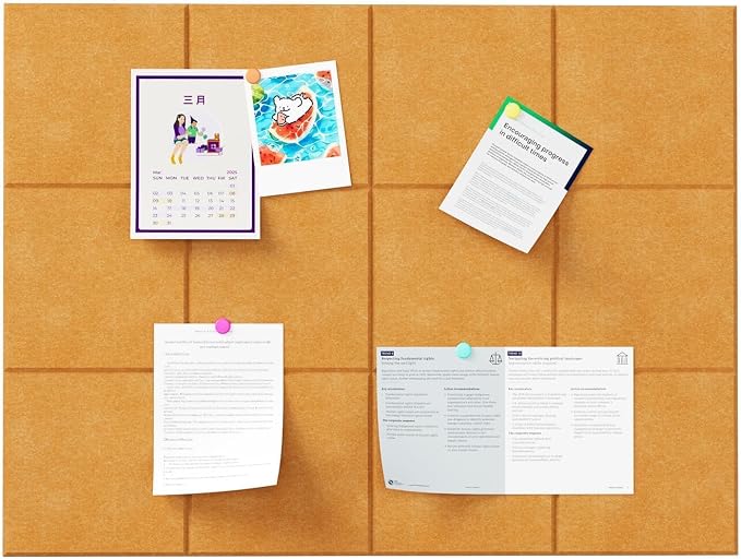 Felt Bulletin Board Tiles, Cork Board Alternative, 48 x 36 in | 0.35 in modular - Image 8