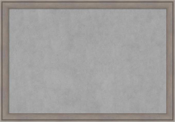 Amanti Art Grey Framed Magnetic Board 27x39 Large Vision Board by AmantiArt