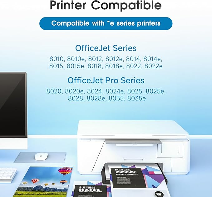 910XL Ink Cartridges Combo Pack Replacement for HP 910XL Ink Work with HP OfficeJet Pro 8025e 8022e 8015e 8028e 8035e 8020 8022 8025 8035 Printer (Black, Cyan, Magenta, Yellow)-DeskLoop Office