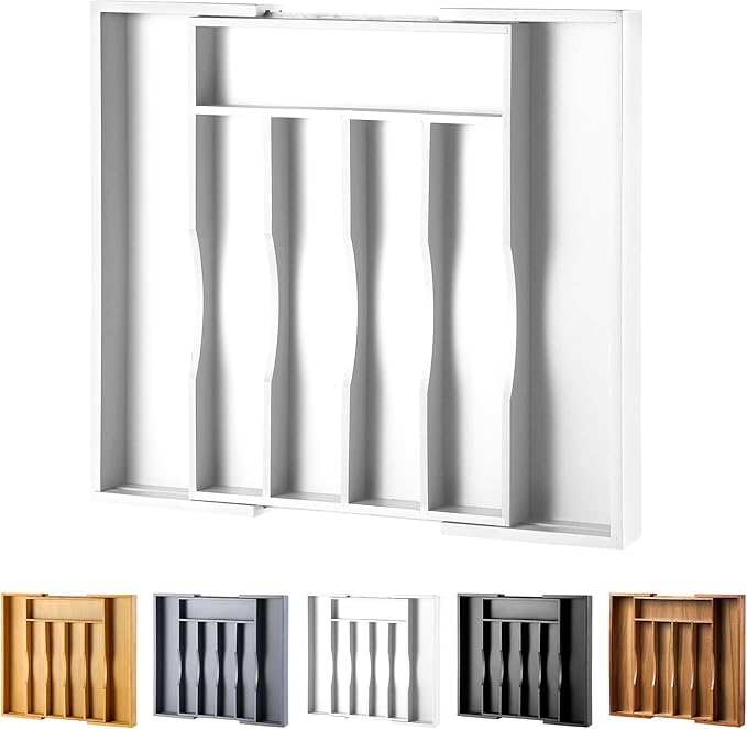 oridom Expandable Bamboo Kitchen Drawer Organizer by oridom