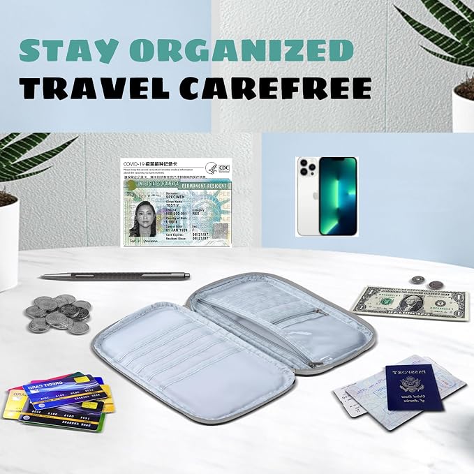 Amazing practical, Passport Holder Family, Women Rfid BlockingWallet, Travel - Image 5