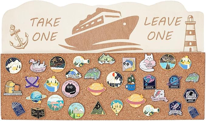 BENECREAT Cork Brooch Board, Ship Lighthouse Anchor Style, 7.08x11.8 Inch | Pin by BENECREAT