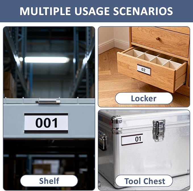 Magnetic Labels, 1.6x4 Inch C-Shape Magnetic Tool Box Labels, Magnetic Label - Image 6