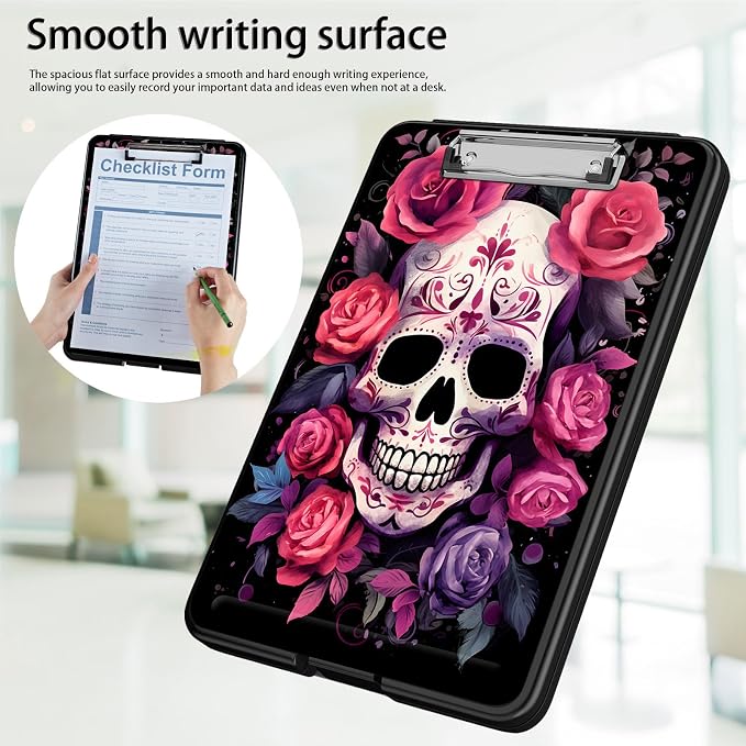 Clipboard with Storage, Office Supplies Nursing Clipboards Folder with Pen - Image 5
