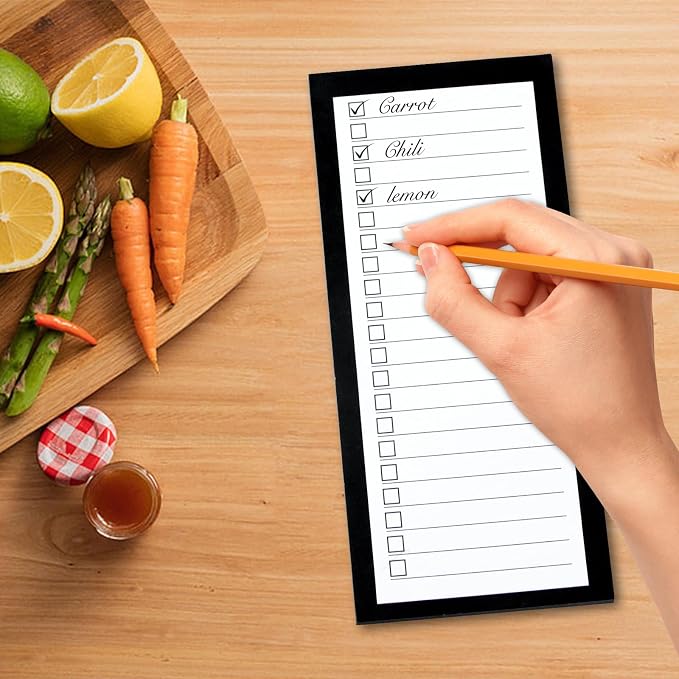 4 Pack Magnetic Notepads for Refrigerator, Grocery List Large Magnet Pad for - Image 2