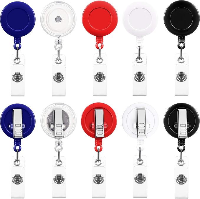 Zonon 50 Pcs Retractable Badge Holder Reels by Zonon