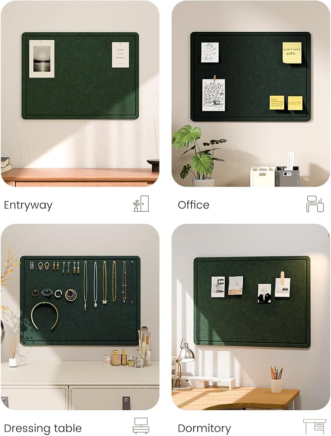Fluxynara Bulletin Board, 23.6" x 17.5" Cork Board Alternative - Image 7