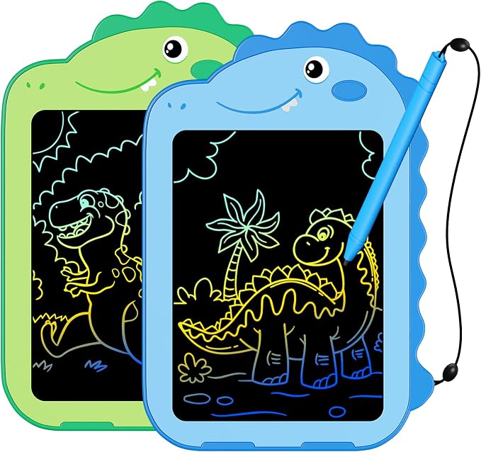 2 Pack LCD Writing Tablet for Kids, 6.5 Inch Colorful Doodle Board Drawing by OMXDG