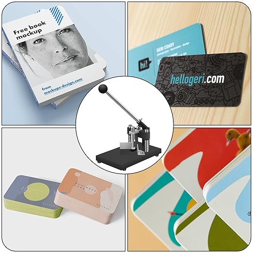 Corner Rounder Cutter Machine, R6mm R10mm 1.2”/ 30mm Thickness Card Paper Corner Punch, Heavy Duty Steel Metal Commercial Corner Rounder Punch with Paper Holding Device for Office School Business-DeskLoop Office