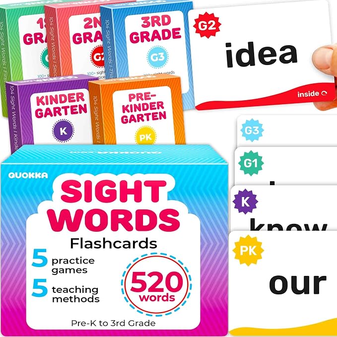 QUOKKA 520 Sight Words Flash Cards by QUOKKA