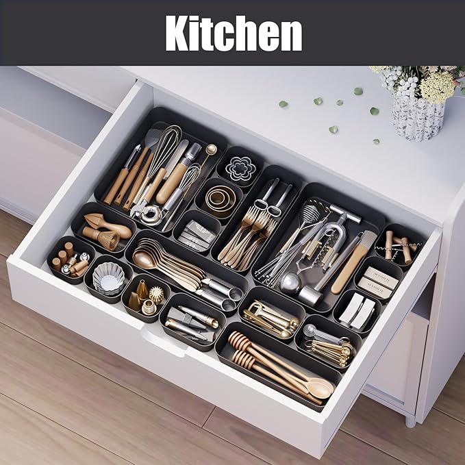 Drawer Organizers Bins 18 PCS for Bathroom Makeup Desk Office | - Image 5